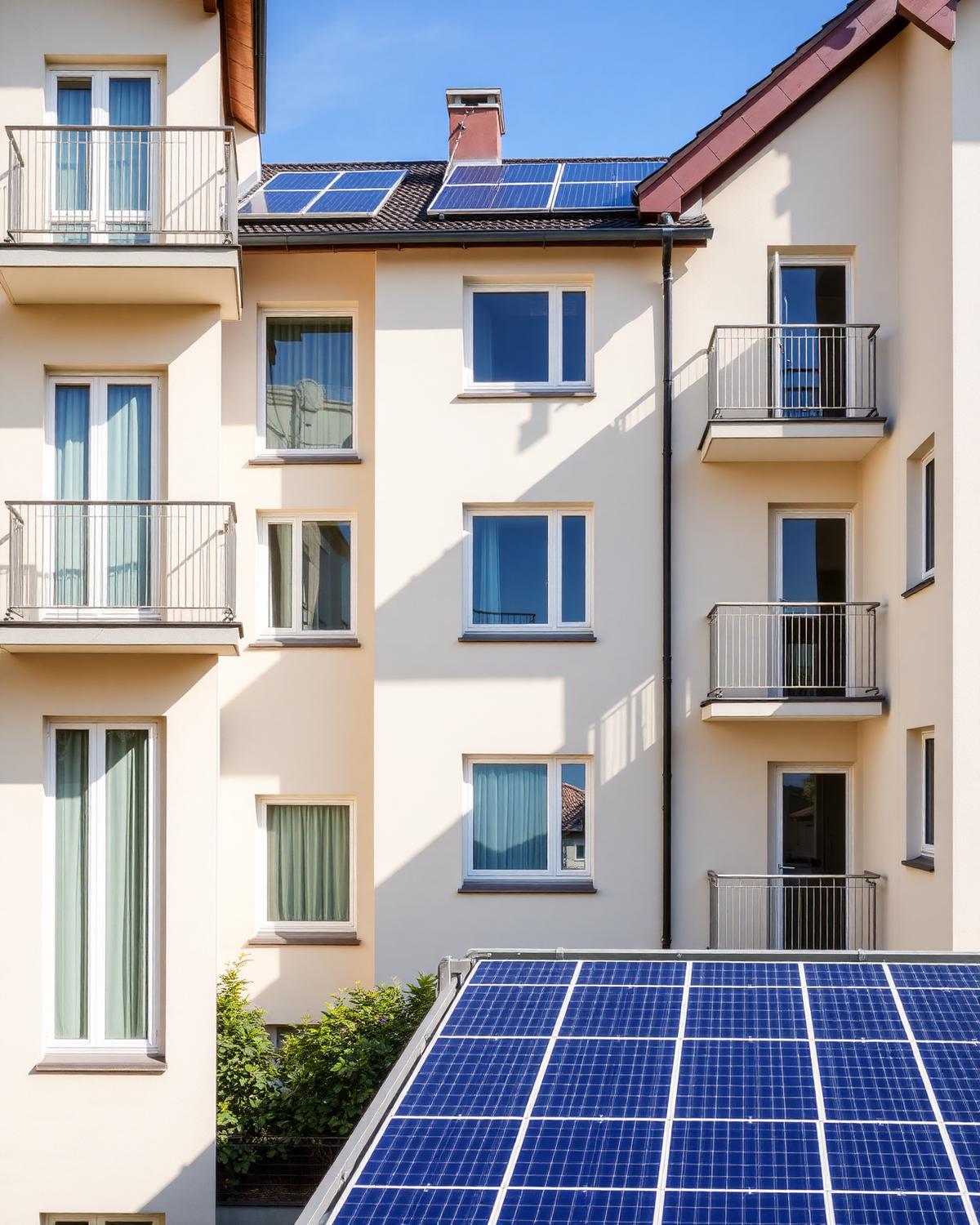 Mehrfamilienhaus in Baden mit Photovoltaikanlage